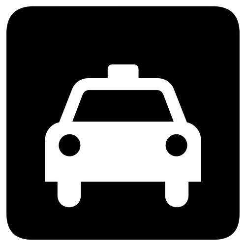 Taxi-Schild-Vektor-Bild
