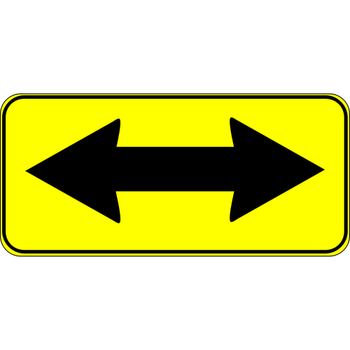 दो तरह से यातायात संकेत चित्रण वेक्टर