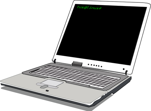 Linux notebook vector image