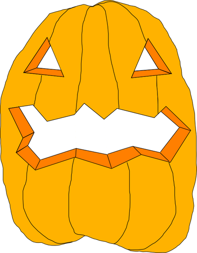 Tagliare il disegno vettoriale zucca di Halloween