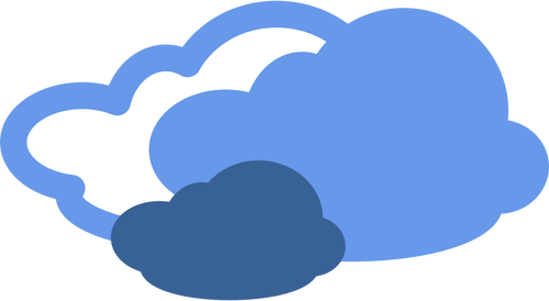 Cuaca simbol gambar awan berat