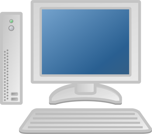 Calculatorul desktop subţire vector imagine
