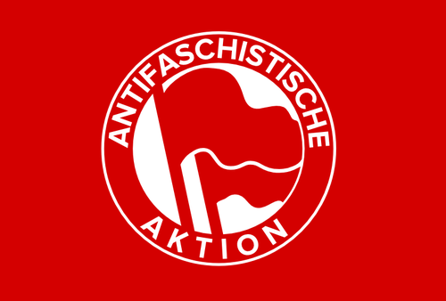 Antifascist action flag vector clip art