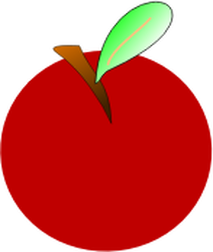 矢量图的小的红苹果