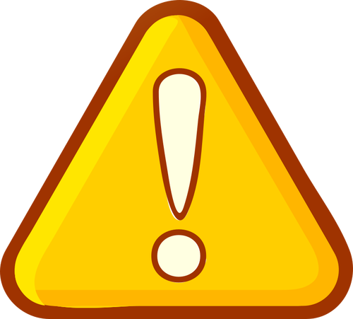 Yellow attention sign