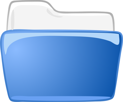 Blaue Ordner-Symbol