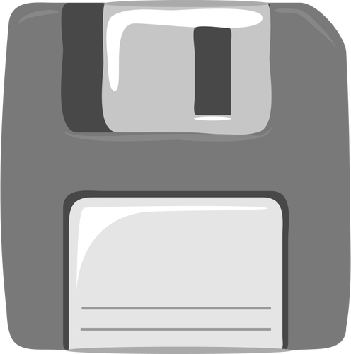 Grauen Computer-Diskette-Vektor-ClipArt-Grafik