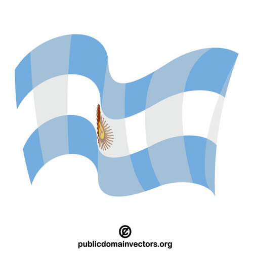 Argentina fluturând drapelul de stat