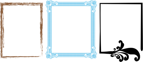 Three different frames