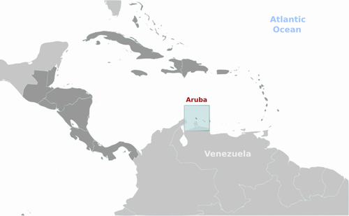阿鲁巴岛位置标签