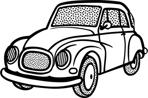 Linie Kunst-Vektor-Bild des alten Autos