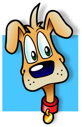 Vector graphics of thoughtful comic dog