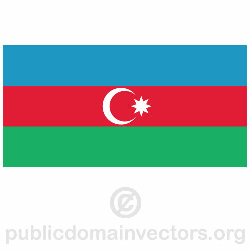 Ázerbájdžán vektor vlajka