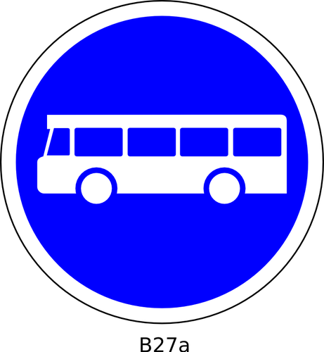 Bussar enda väg tecken vektorbild