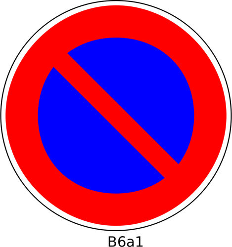 Zákaz parkování kolem provozu roadsign vektorové ilustrace