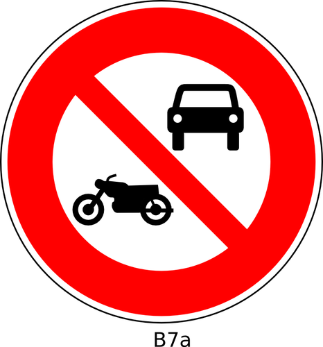 Без мотоциклов и автомобилей дорожный знак векторное изображение