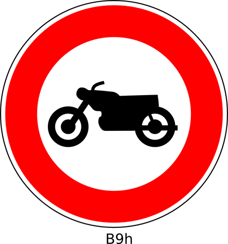 Inga motorcyklar road tecken vektorbild