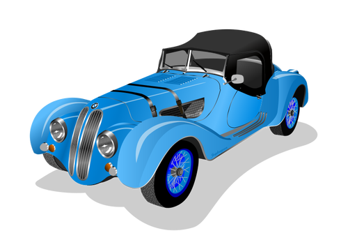 Vector auto blu vecchio
