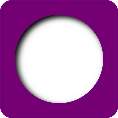 紫色的圆的角边框与圆形框架内的矢量图形
