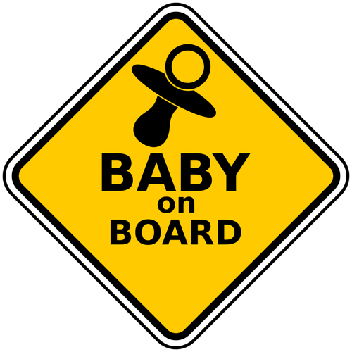 Bebê a bordo sinal vector imagem