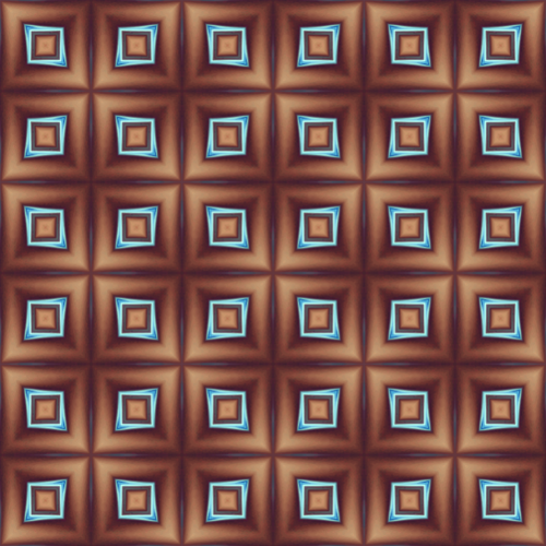 Brown background with blue squares