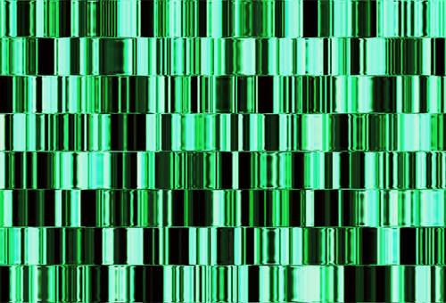 Background pattern in green shiny tiles