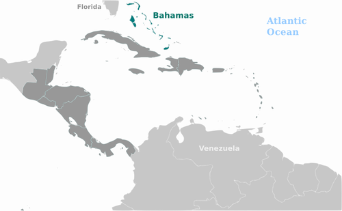 Bahamas in map