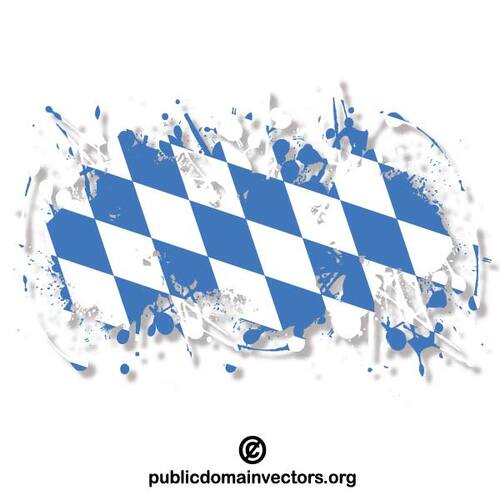 Bandera de Baviera en salpicaduras de tinta