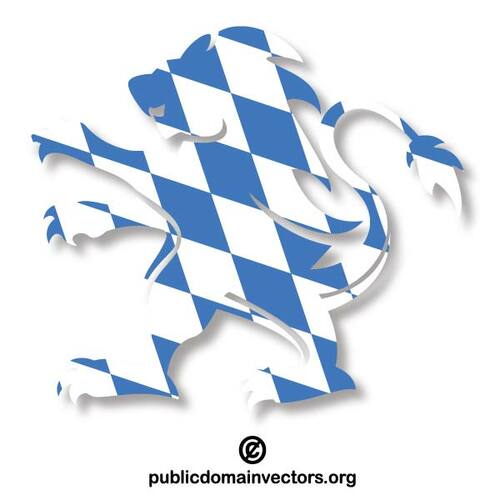 León con la bandera de Baviera