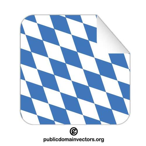 Vlag van Beieren binnen een sticker