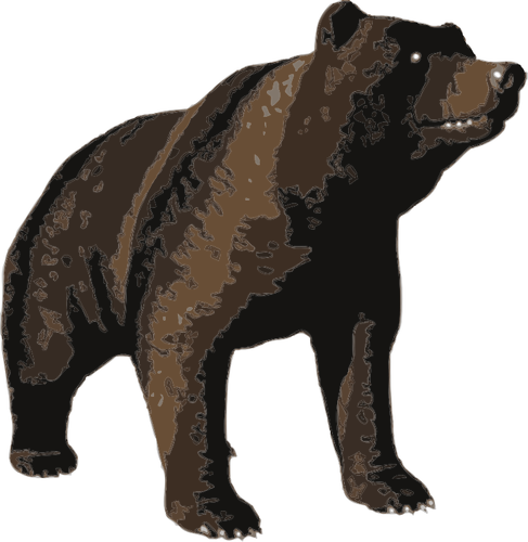 Vektorbild av enorma brunbjörn
