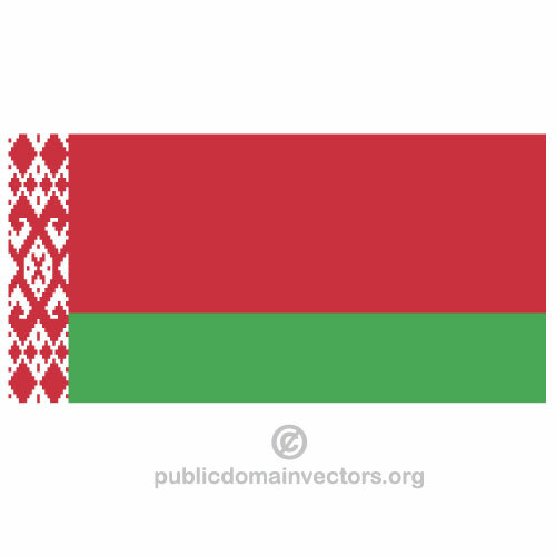 矢量旗帜的白俄罗斯