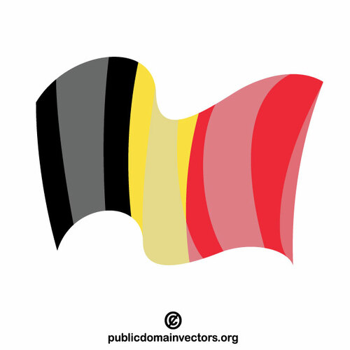 Belgijska flaga narodowa powiewa