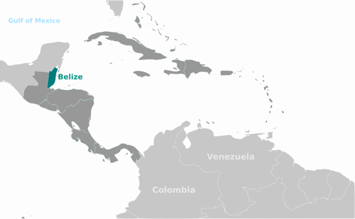 Vetor mapa de Belize