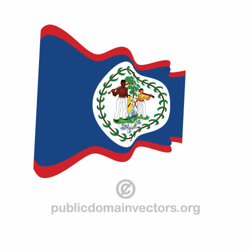 Ondulado vector bandeira de Belize