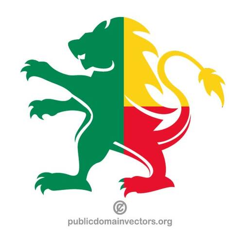 Bandeira do Benim em forma de leão