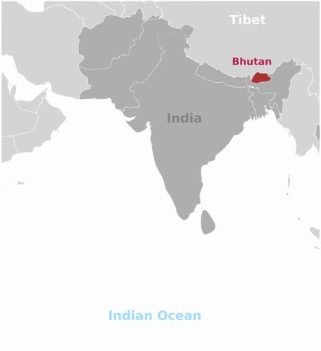 Bhutanin sijainti