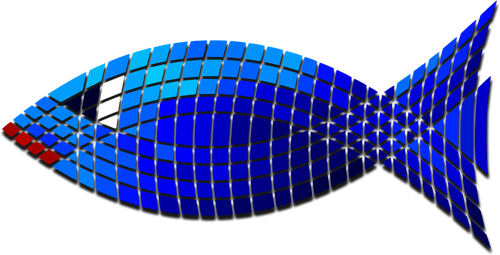 Imagine vectorială de peşte albastru gresie