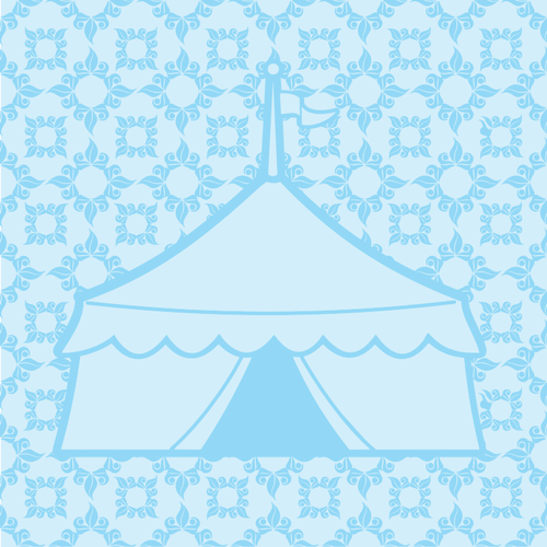 Цирк шаблон с палаткой.