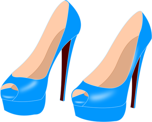 Leichten blauen high heels