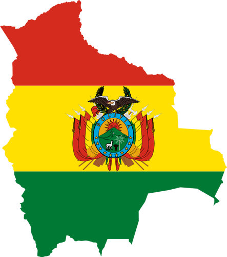 Vlag van Bolivia kaart