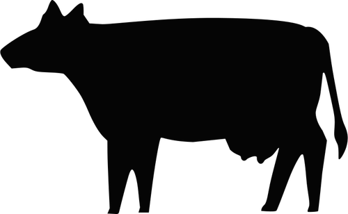 Vaca silhueta Vector