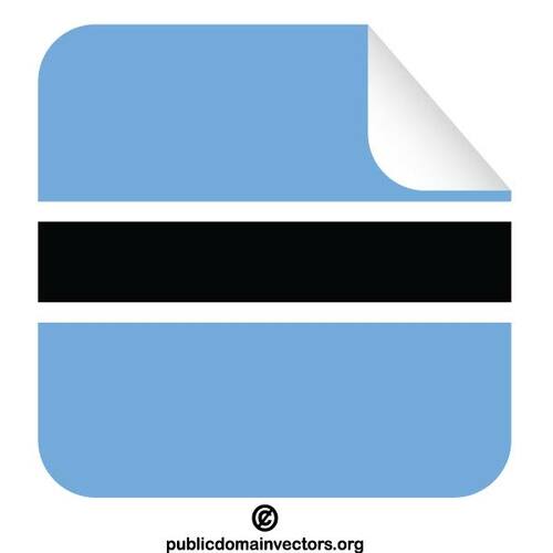 Bandiera del Botswana nel quadrato adesivo