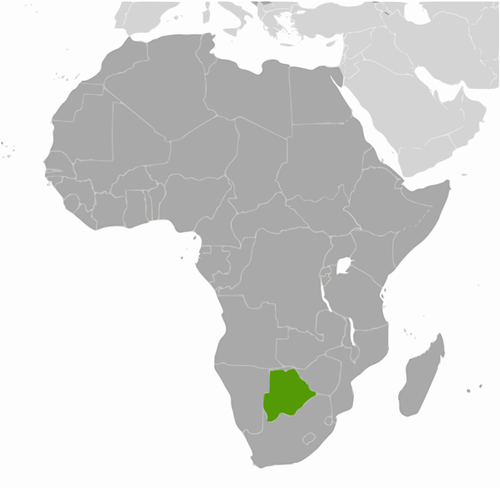 Botswana plassering