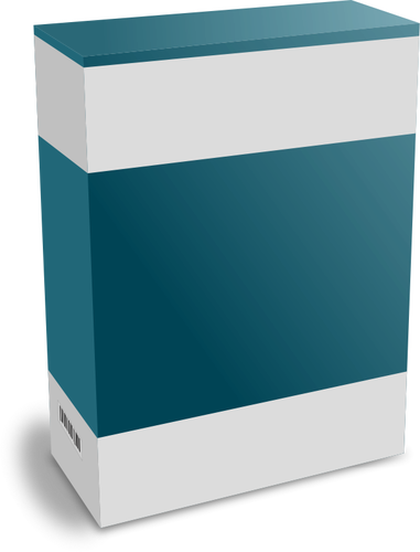 Векторное изображение темно зеленый программного обеспечения упаковочной коробки