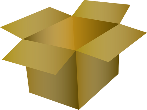 Vector afbeelding van kartonnen doos met een verloop
