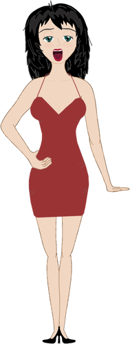 Woman in mini skirt