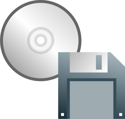 CD of diskette pictogram vector afbeelding