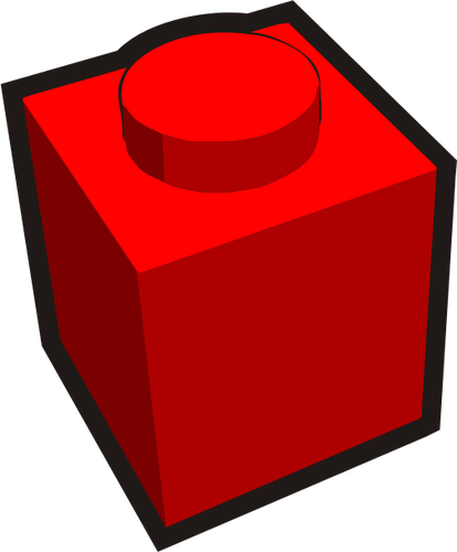 1 x 1 copil caramida elementul roşu vectorul imagine