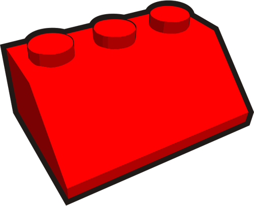 imagem de vector vermelho 1 x 3 canto miúdo tijolo elemento